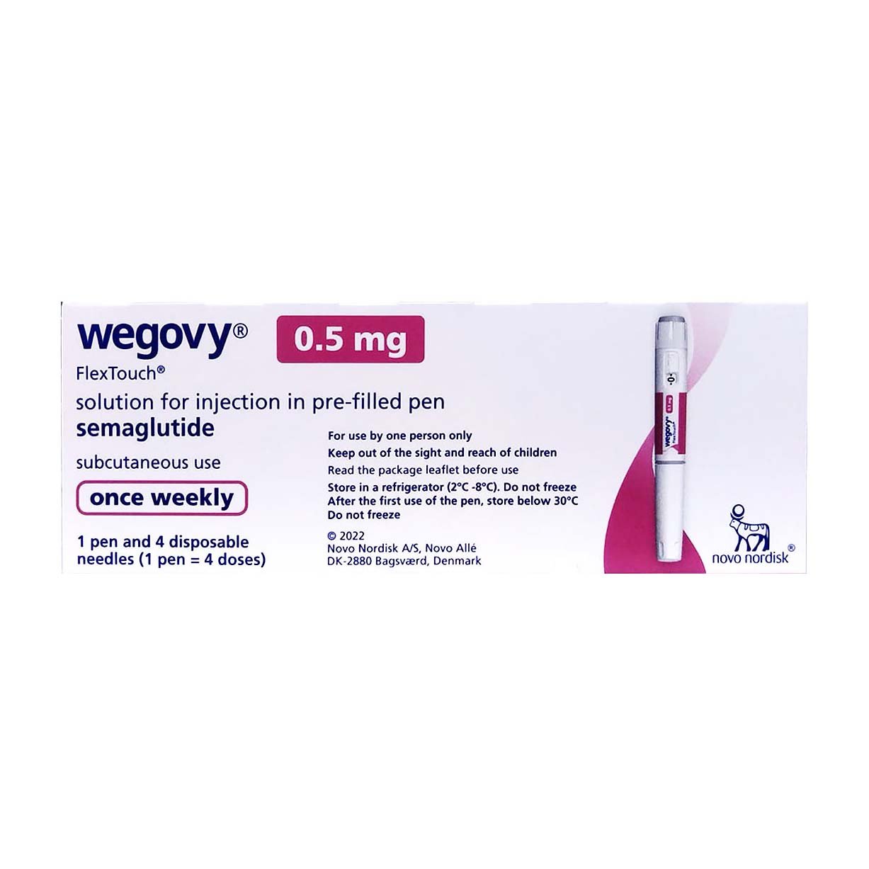 Wegovy 0.5 Mg / 1.5 Ml (1 Pen = 4 doses) - Bloom Pharmacy