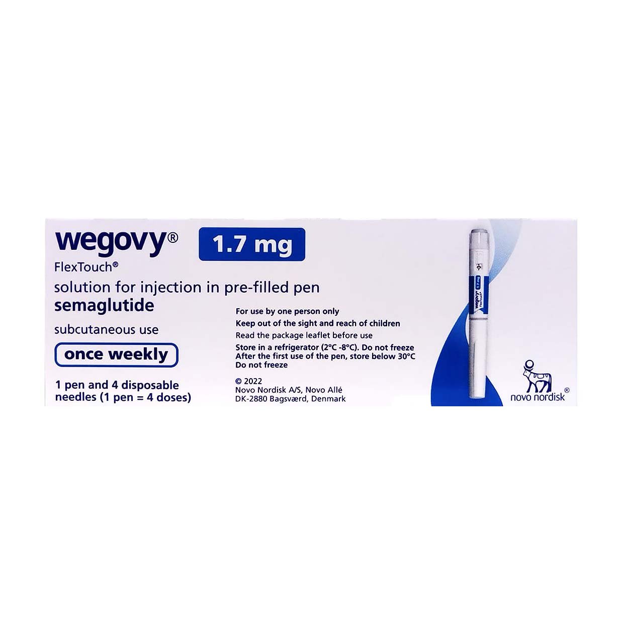 Wegovy 1.7 Mg / 3 Ml (1 Pen = 4 doses) - Bloom Pharmacy