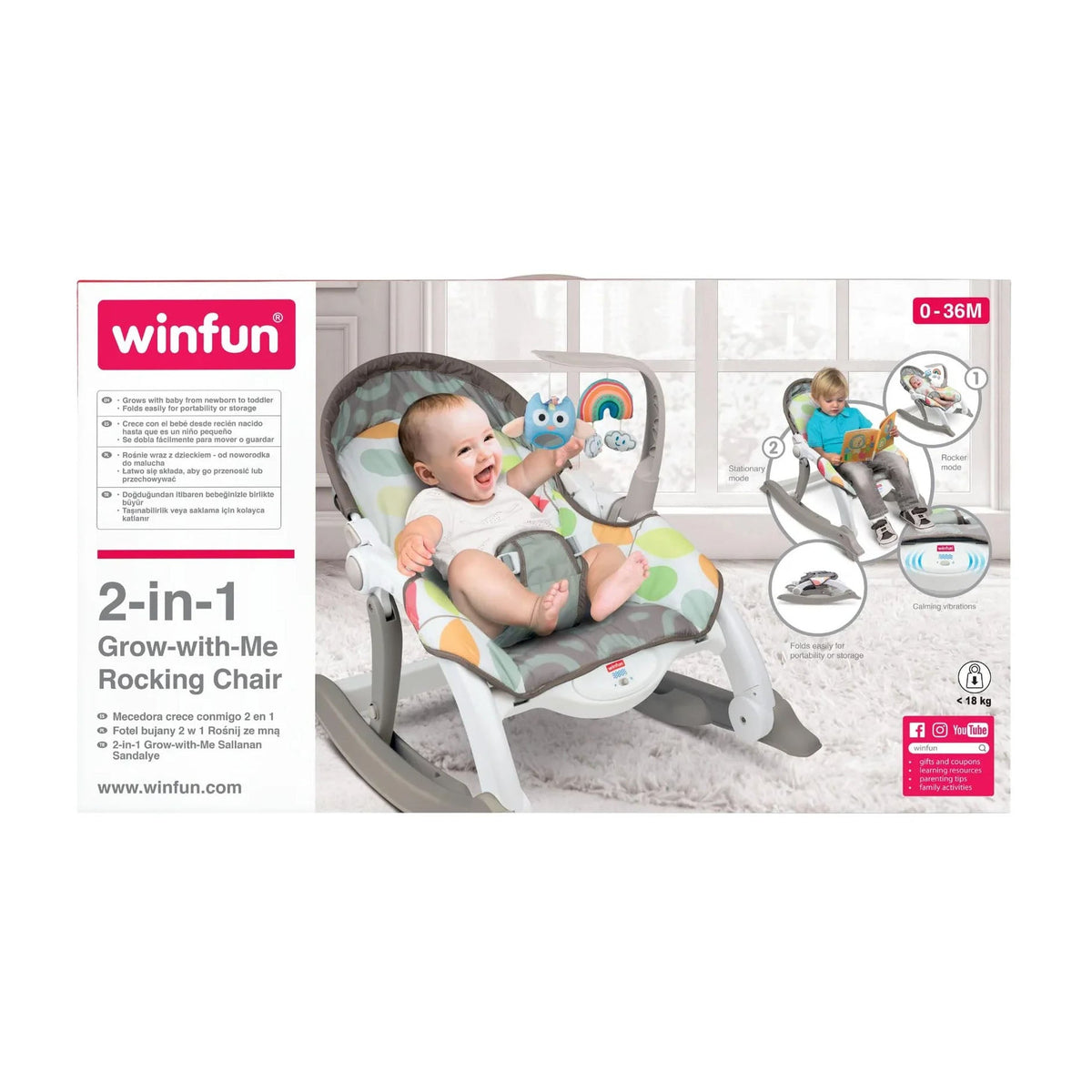 Winfun 2-In-1 Grow With Merocking Chair (0-36m) - Bloom Pharmacy