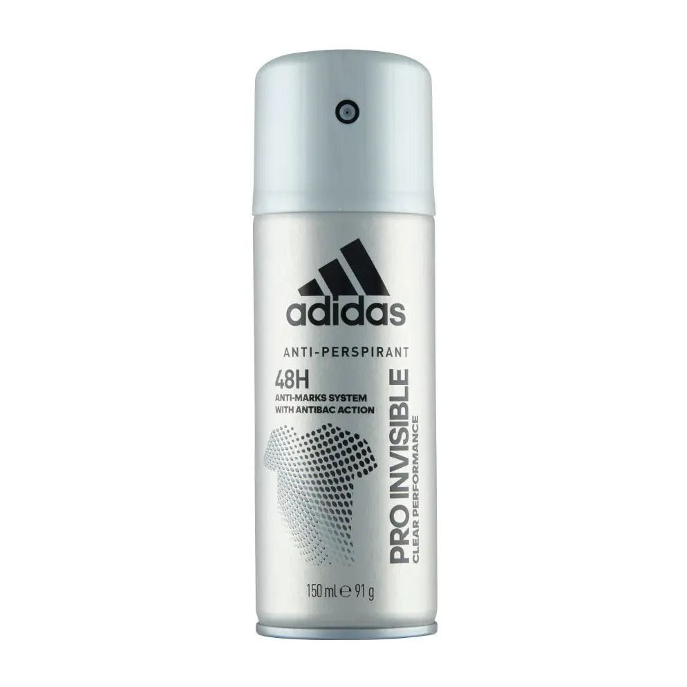 Adidas Pro Invisible Clear Performance 48h Anti-Perspirant Spray For Men - 150ml - Bloom Pharmacy