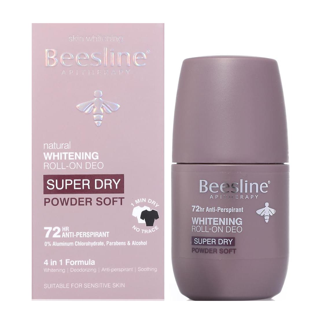 Beesline Natural Whitening Super Dry Powder Soft Roll - On Deodorant – 50ml - Bloom Pharmacy