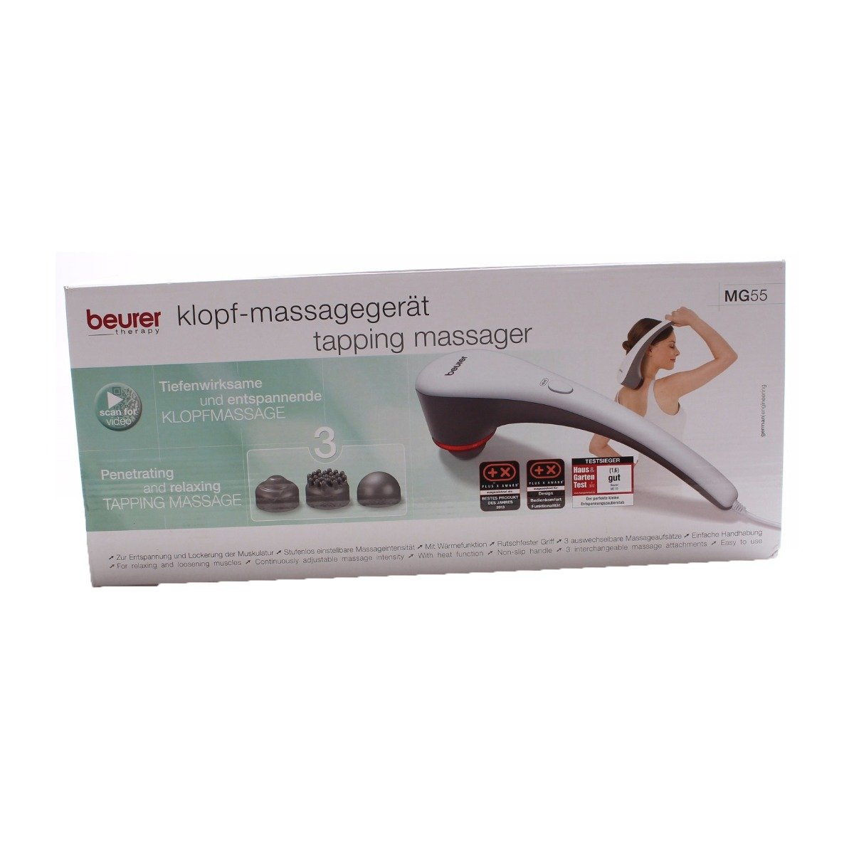 Beurer Mg55 Tapping Massager + 3 Attachment - Bloom Pharmacy