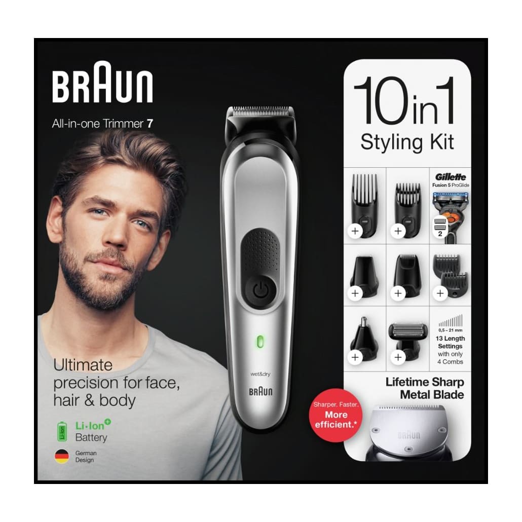Braun All-In-One Trimmer (7) 10 In 1 Styling Kit - MGK7220 - Bloom Pharmacy