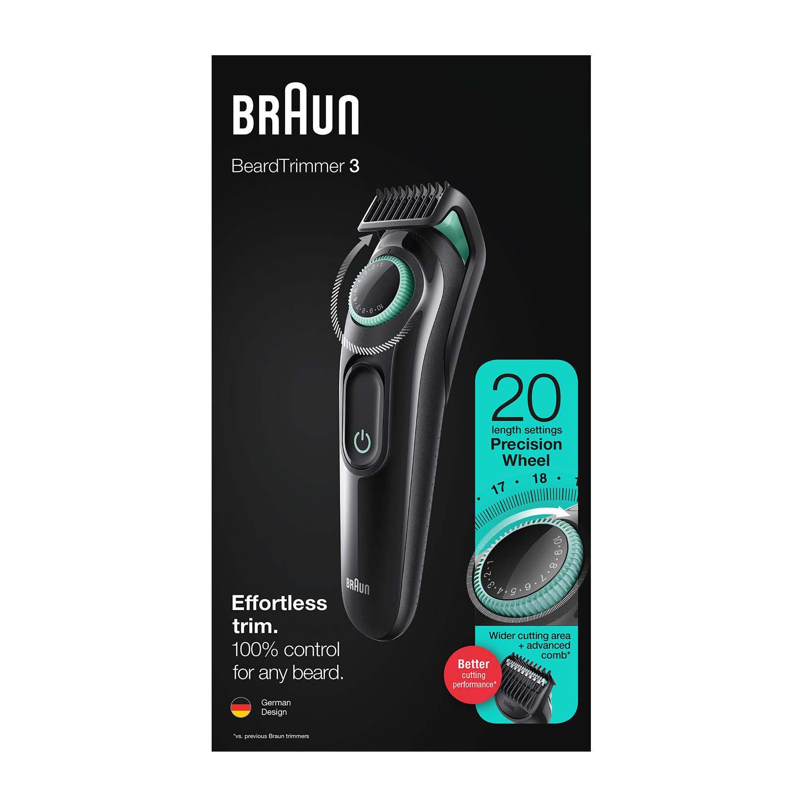 Braun Beard Trimmer 3 With Precision Wheel – BT3321 - Bloom Pharmacy