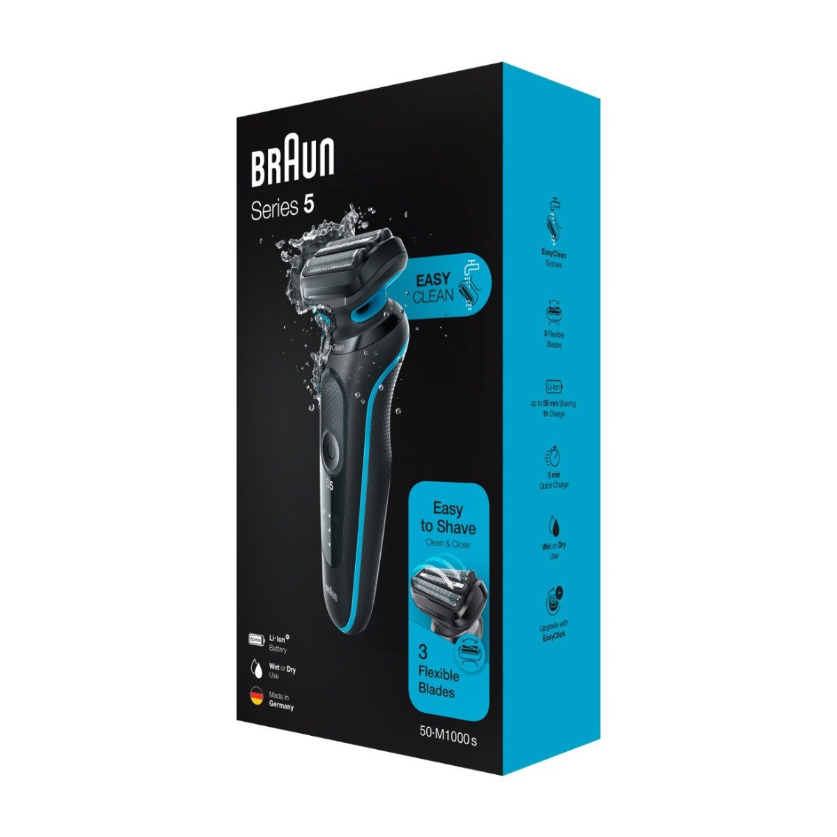 Braun Series 5 Easy Clean Flexible Blades - 50-M1000s - Bloom Pharmacy