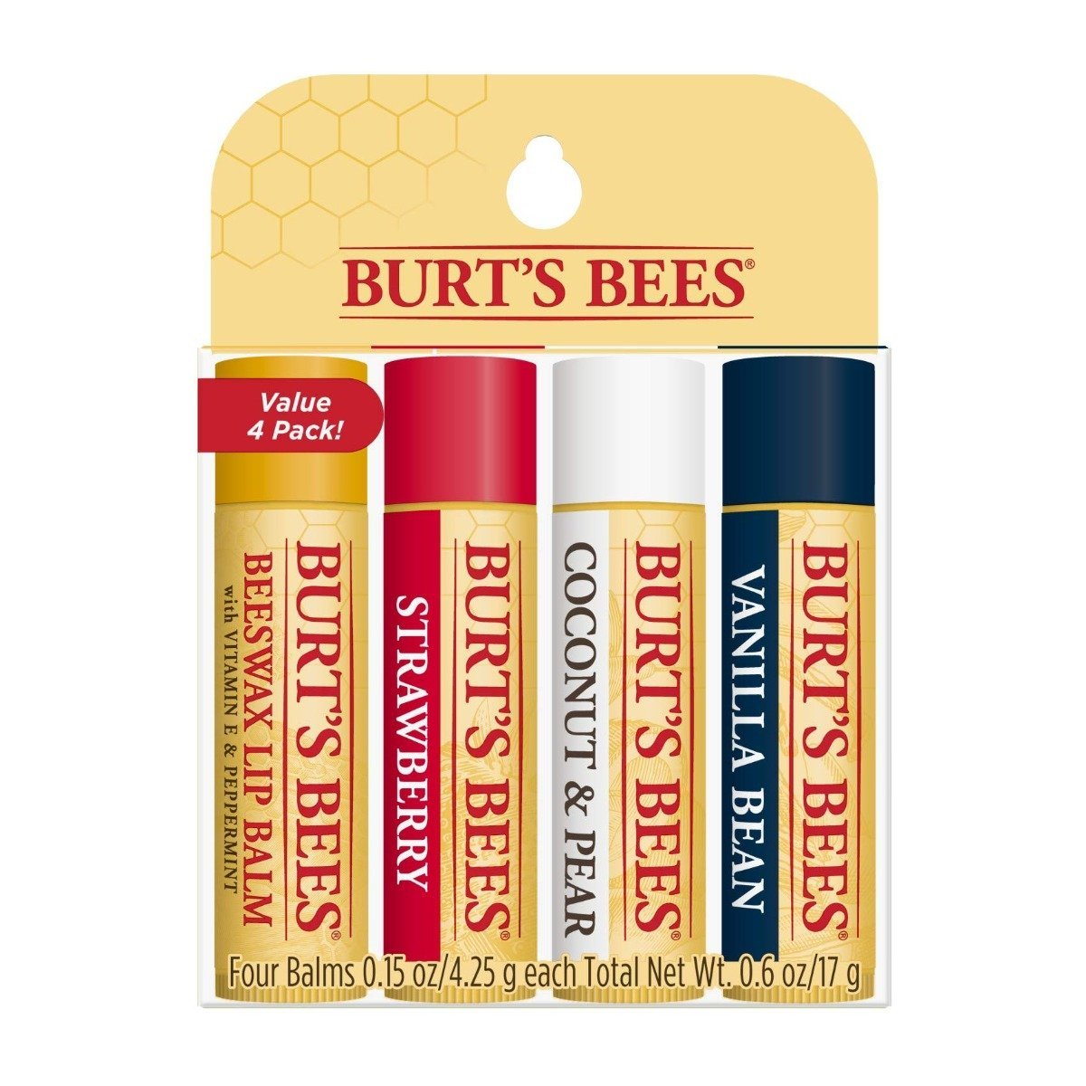 Burt's Bees Best of Burt's Moisturizing Lip Balm– 4 Pack - Bloom Pharmacy