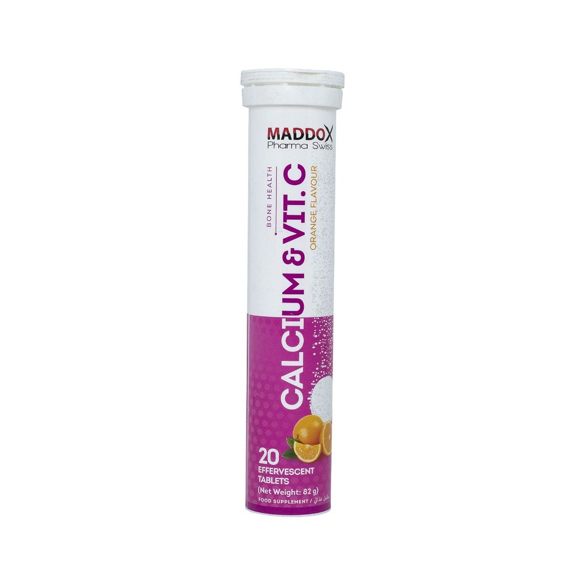 Maddox Calcium & Vitamin C - 20 Effervescent Tablets