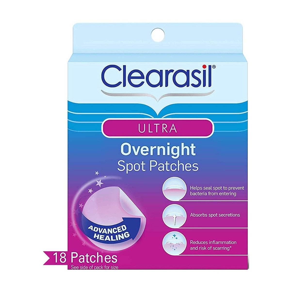 Clearasil Ultra Overnight Spot Advanced Healing - 18 Patches - Bloom Pharmacy