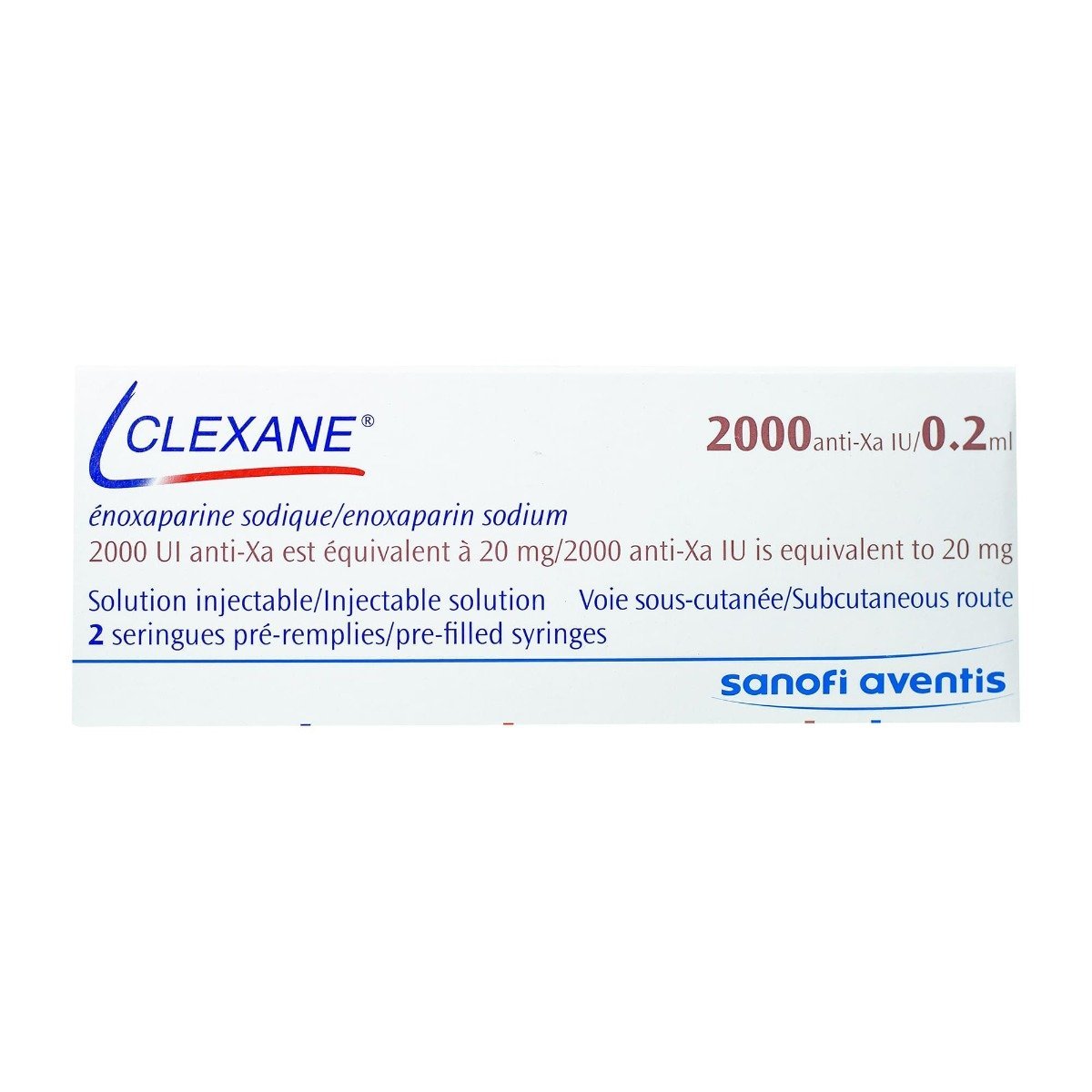 Clexane 20 mg-0.2 ml - 2 Syringes - Bloom Pharmacy