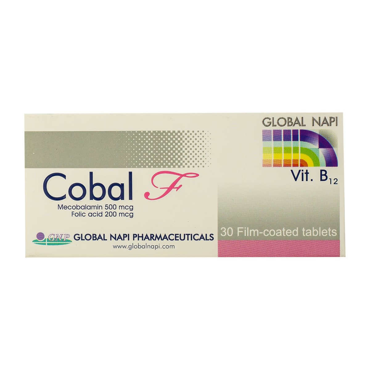 Cobal F 500 mcg-200 mcg - 30 Tablets - Bloom Pharmacy