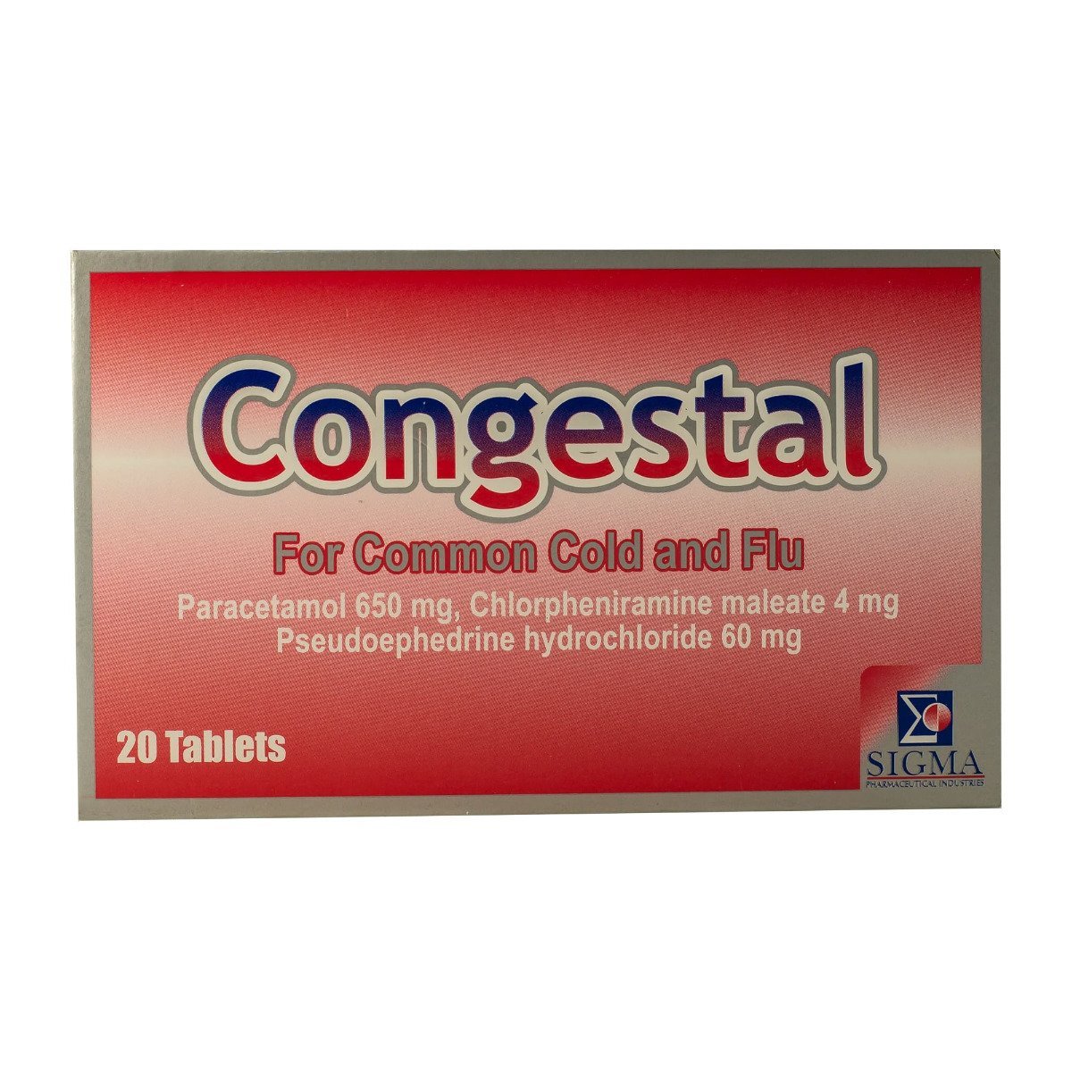 Congestal - 20 Tablets - Bloom Pharmacy