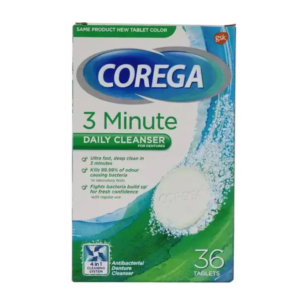 Corega 3 Minute Daily Cleanser - 36 Tablets - Bloom Pharmacy