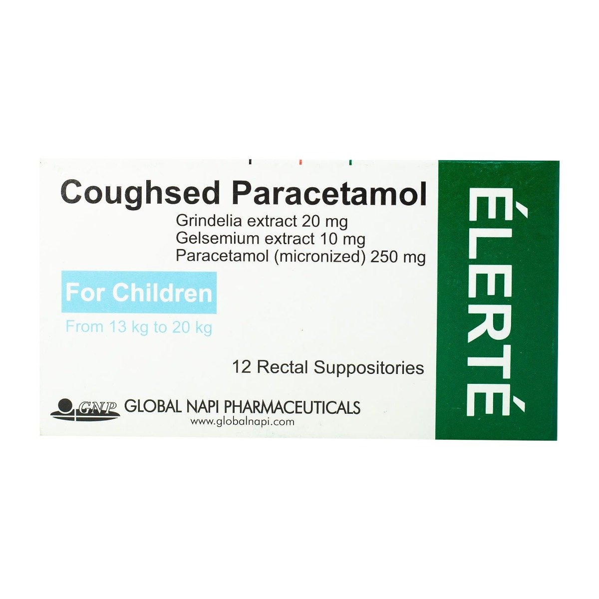 Coughsed Paracetamol Children - 12 Suppositories - Bloom Pharmacy