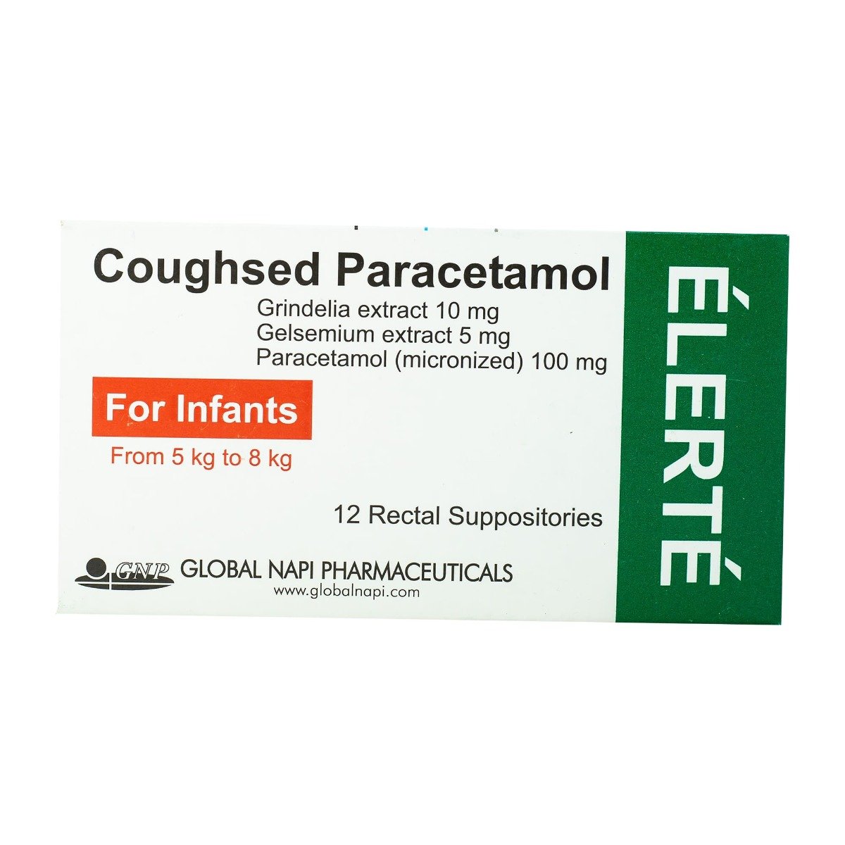Coughsed Paracetamol Infants - 12 Suppositories - Bloom Pharmacy
