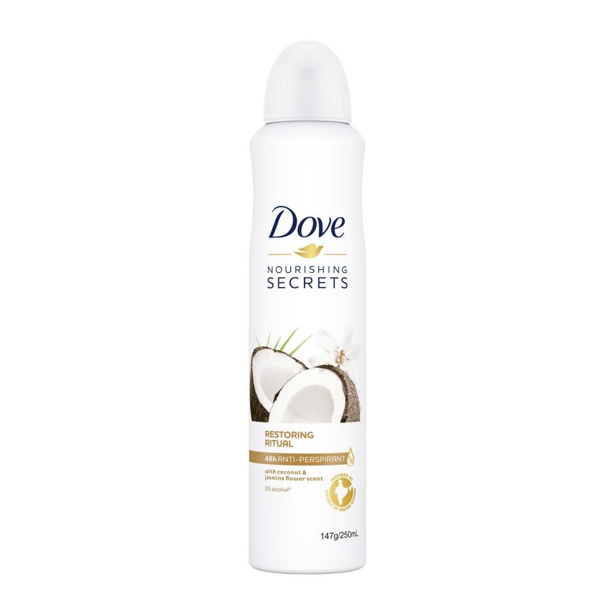 Dove Restoring Ritual With Coconut & Jasmin Flower Deodorant Spray - Bloom Pharmacy