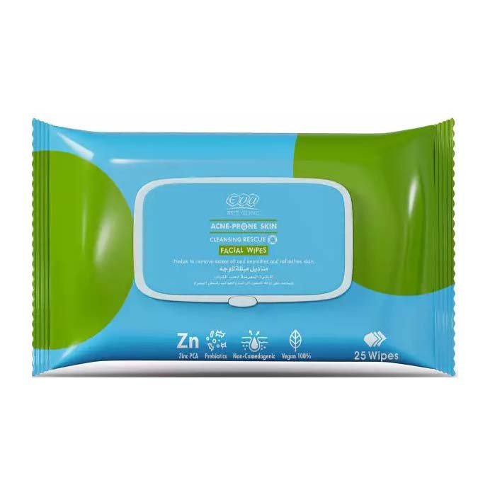 Eva Acne-Prone Skin Facial Wipes – 25 pcs - Bloom Pharmacy