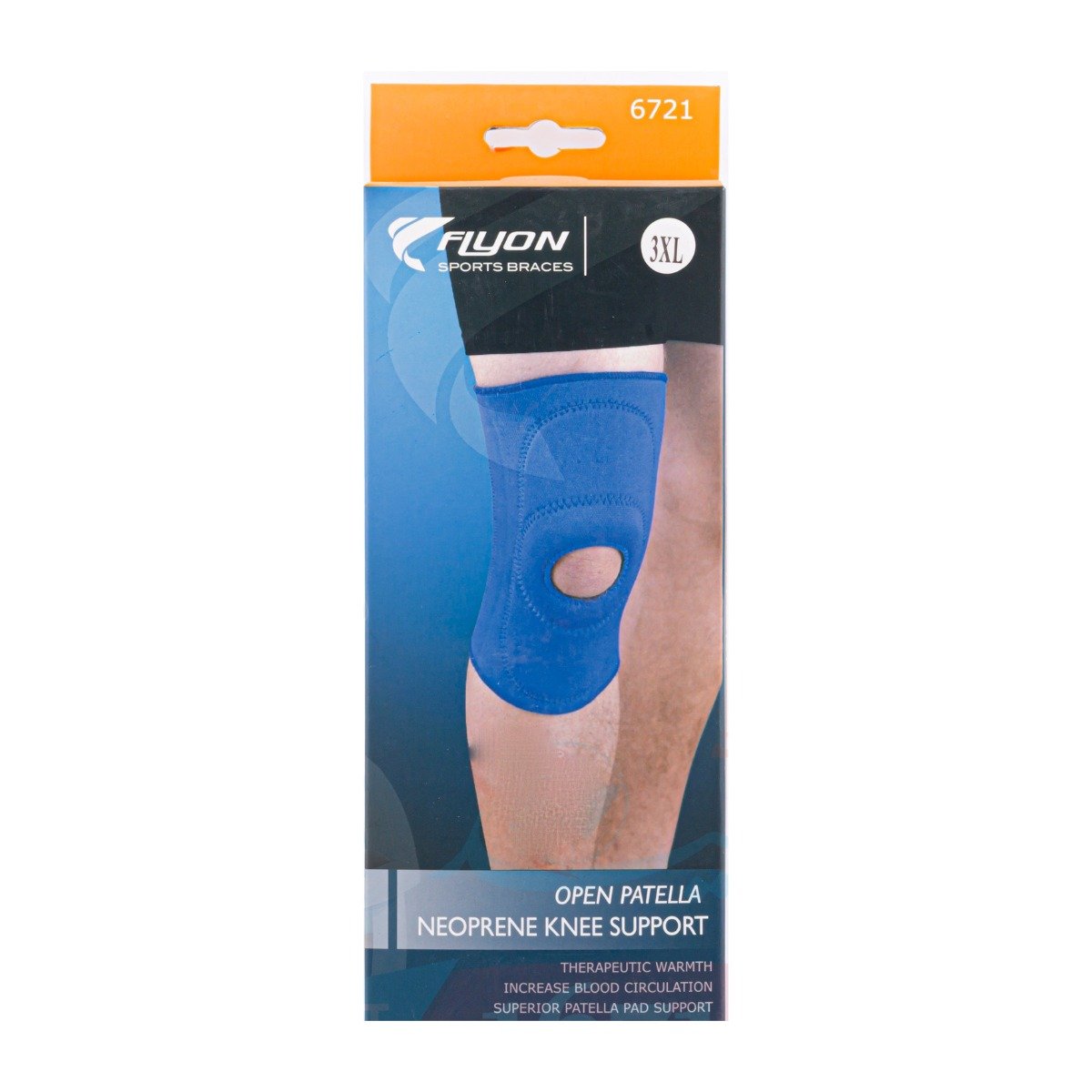 Flyon Open Patella Neoprene Knee Support Size (Xxxl) - Bloom Pharmacy