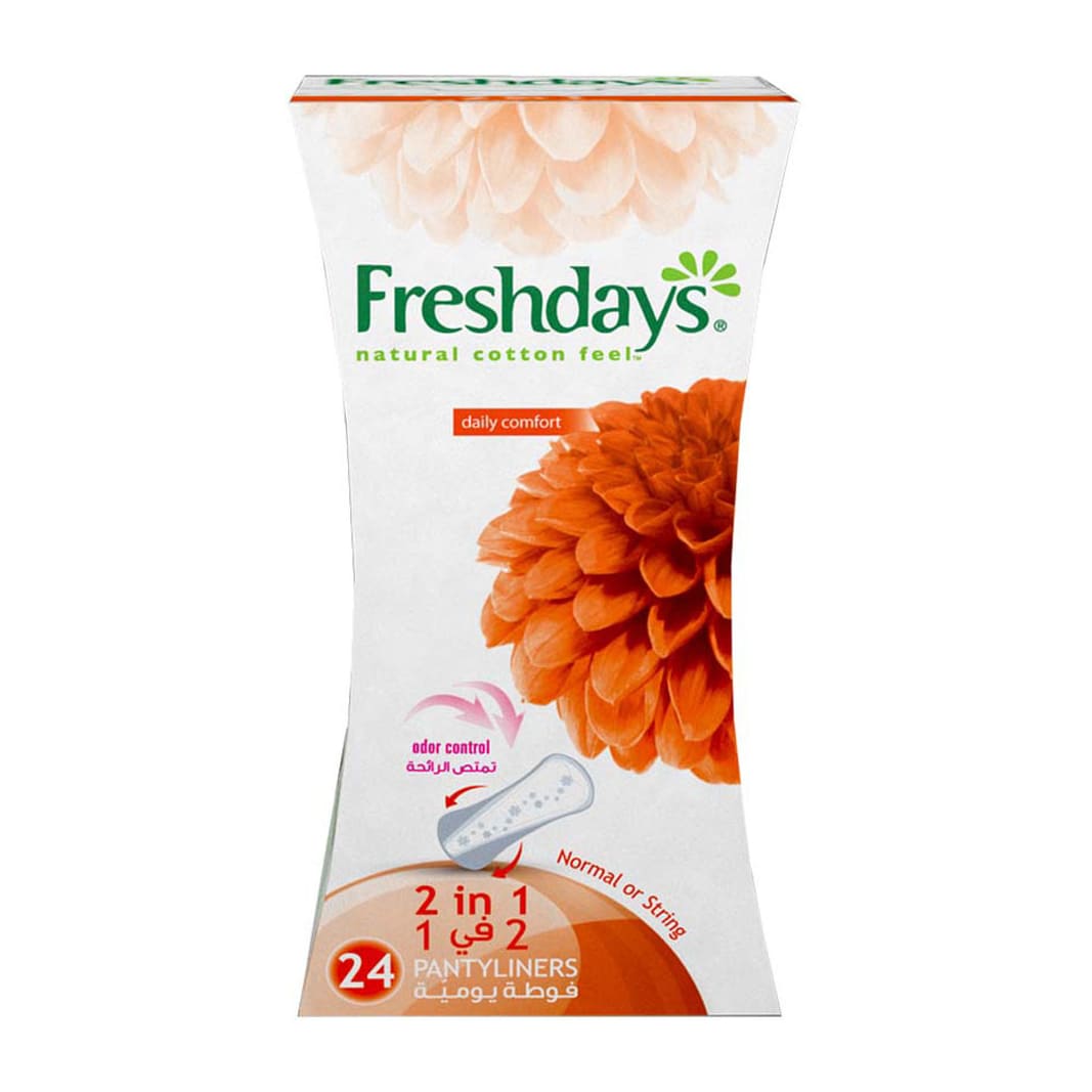 Freshdays Daily Comfort Normal to String 2 In 1 - 24 Pantyliners - Bloom Pharmacy