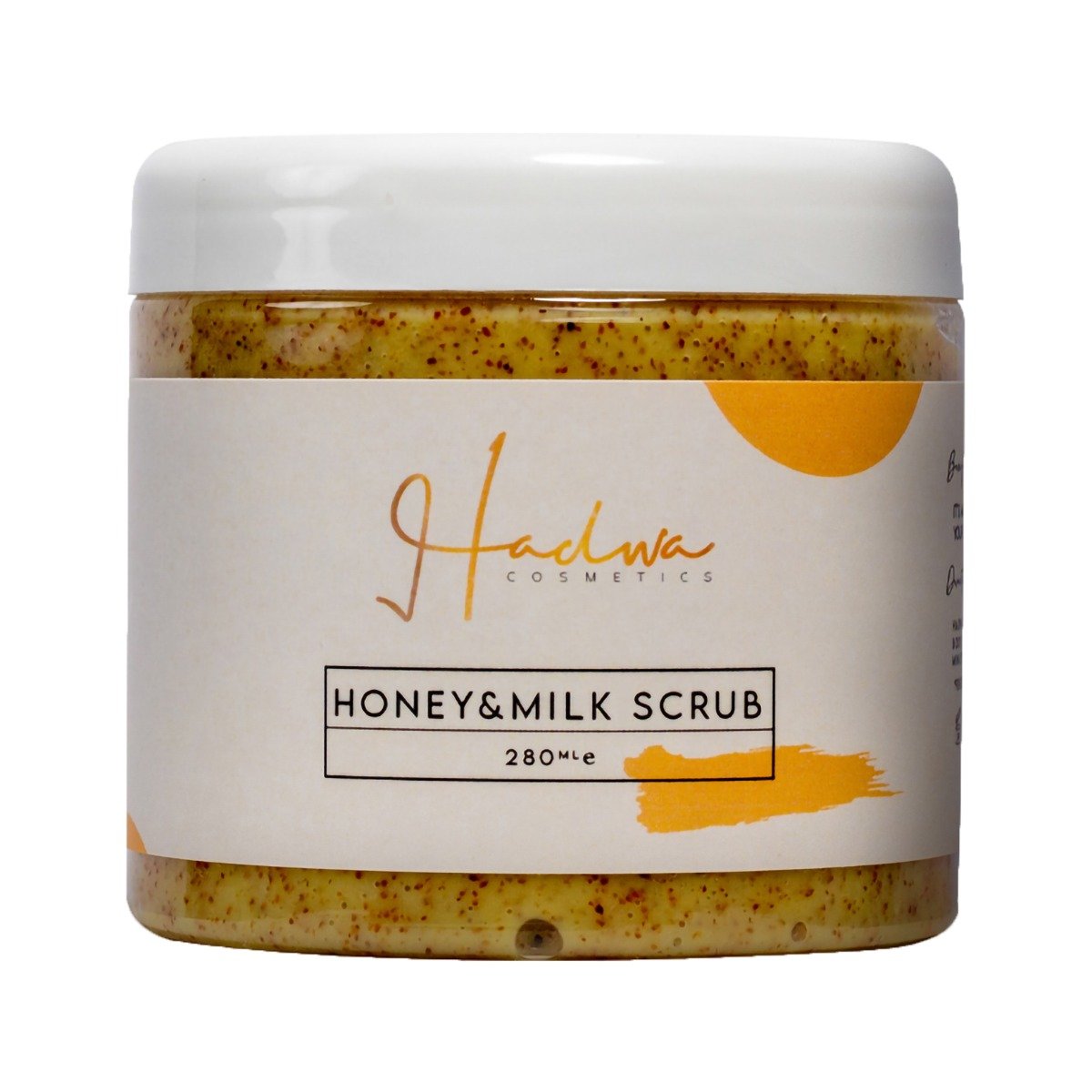 Hadwa Cosmetics Honey & Milk Scrub – 280ml - Bloom Pharmacy