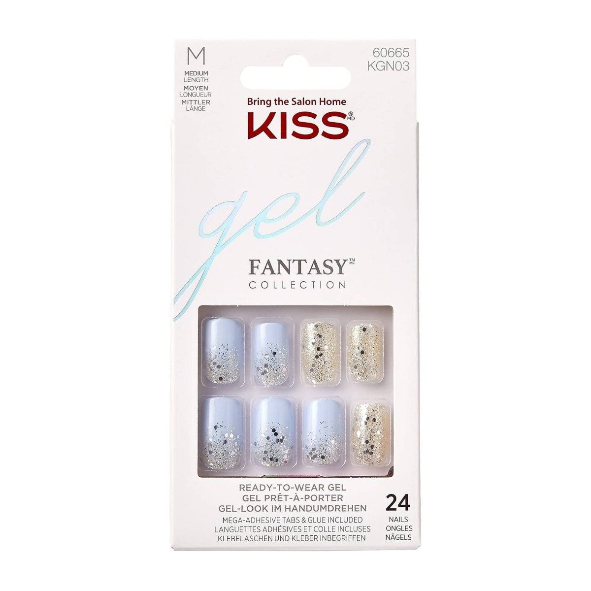 Kiss Gel Fantasy Nails Painted Veil - 60665 - Bloom Pharmacy