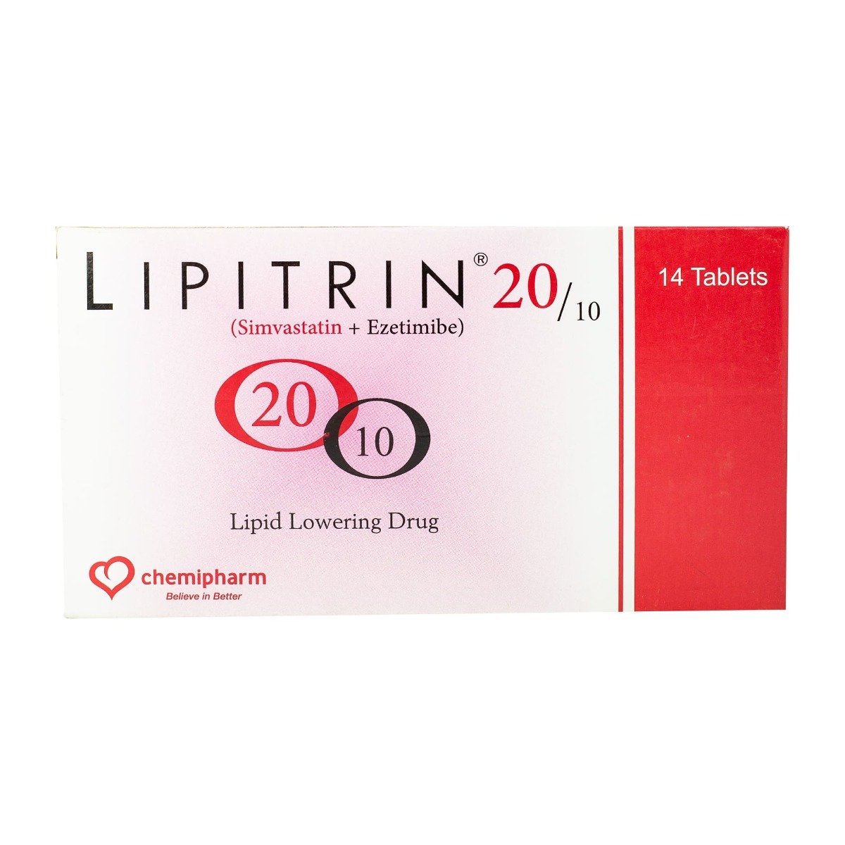 Lipitrin 10 mg - 20 mg - 14 Tablets - Bloom Pharmacy