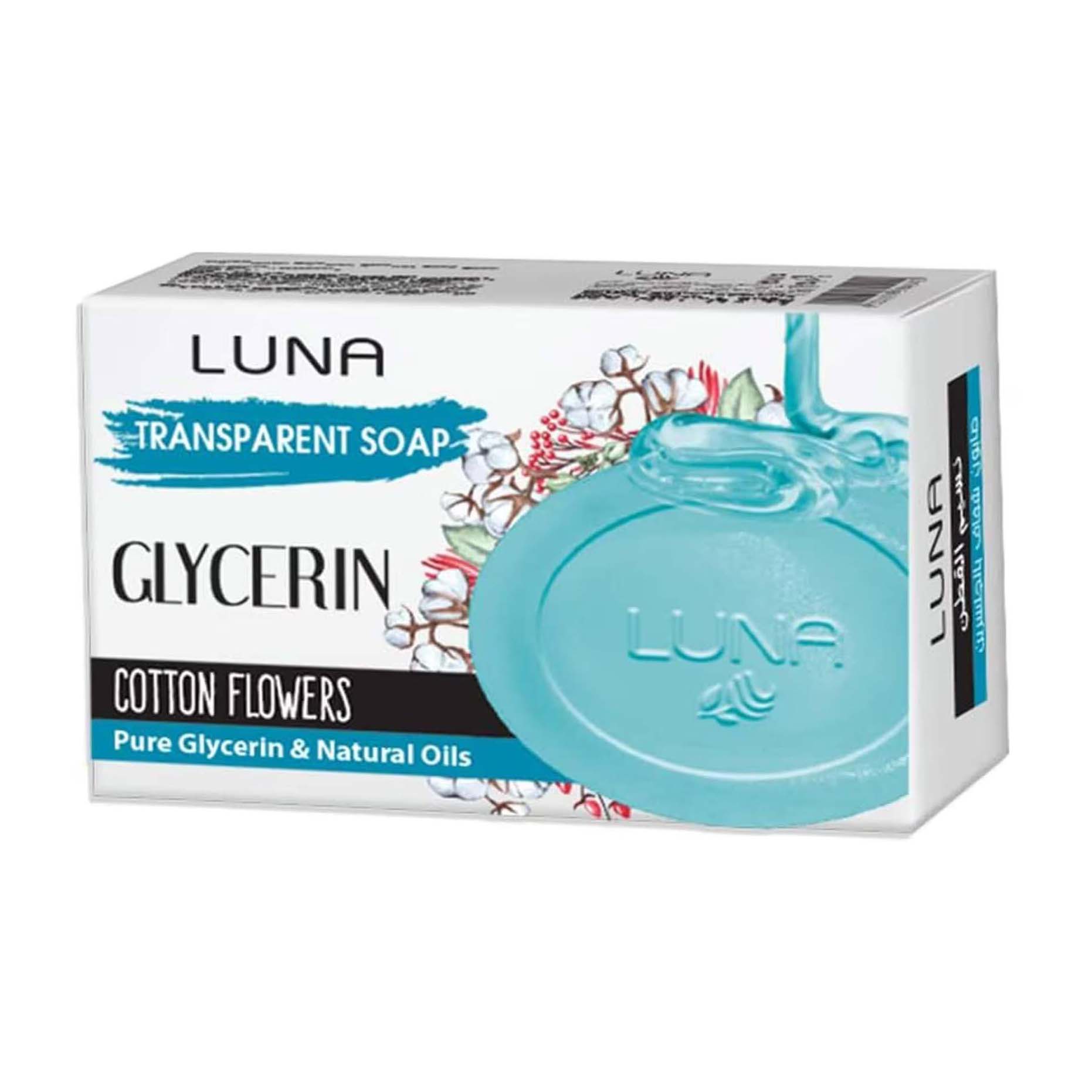 Luna Transparent Glycerin Cotton Flowers Soap - 100gm - Bloom Pharmacy