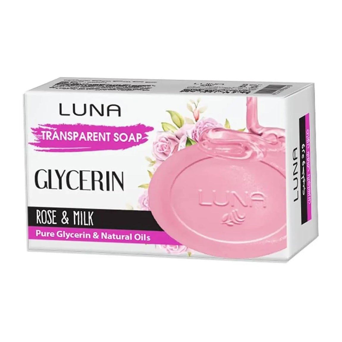 Luna Transparent Glycerin Rose & Milk Soap - 100gm - Bloom Pharmacy