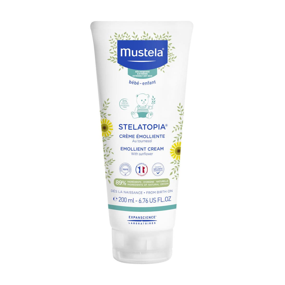 Mustela Stelatopia Emollient Cream - 200ml - Bloom Pharmacy