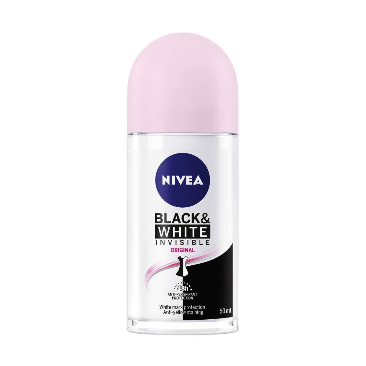Nivea Black & White Original Anti - Perspirant Deodorant Roll - On - 50ml - Bloom Pharmacy