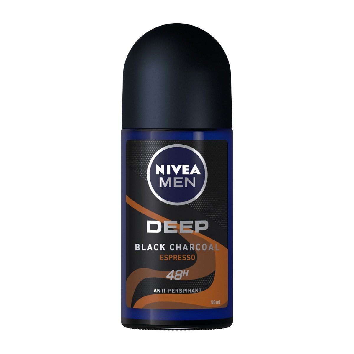 Nivea Men Deep Black Carbon Espresso 48H Roll On - 50ml - Bloom Pharmacy