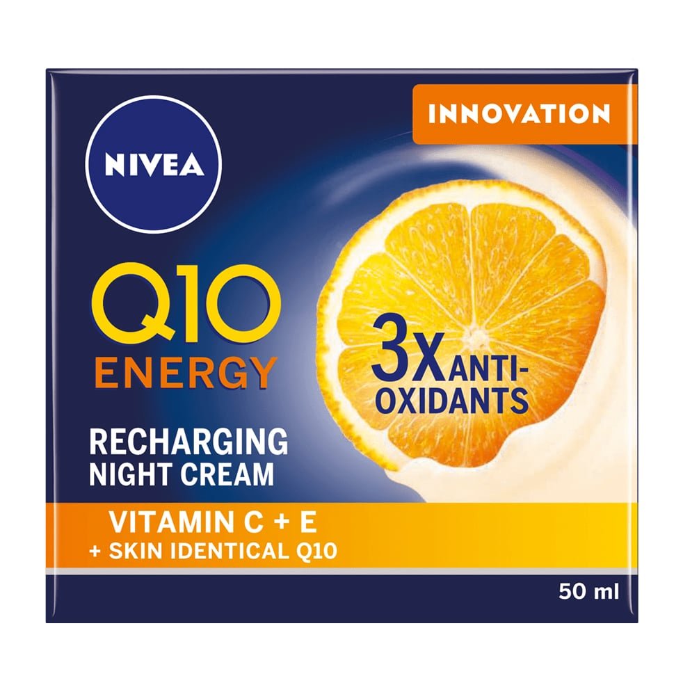 Nivea Q10 Energy 3x Anti-Oxidant Recharging Night Cream - 50ml - Bloom Pharmacy