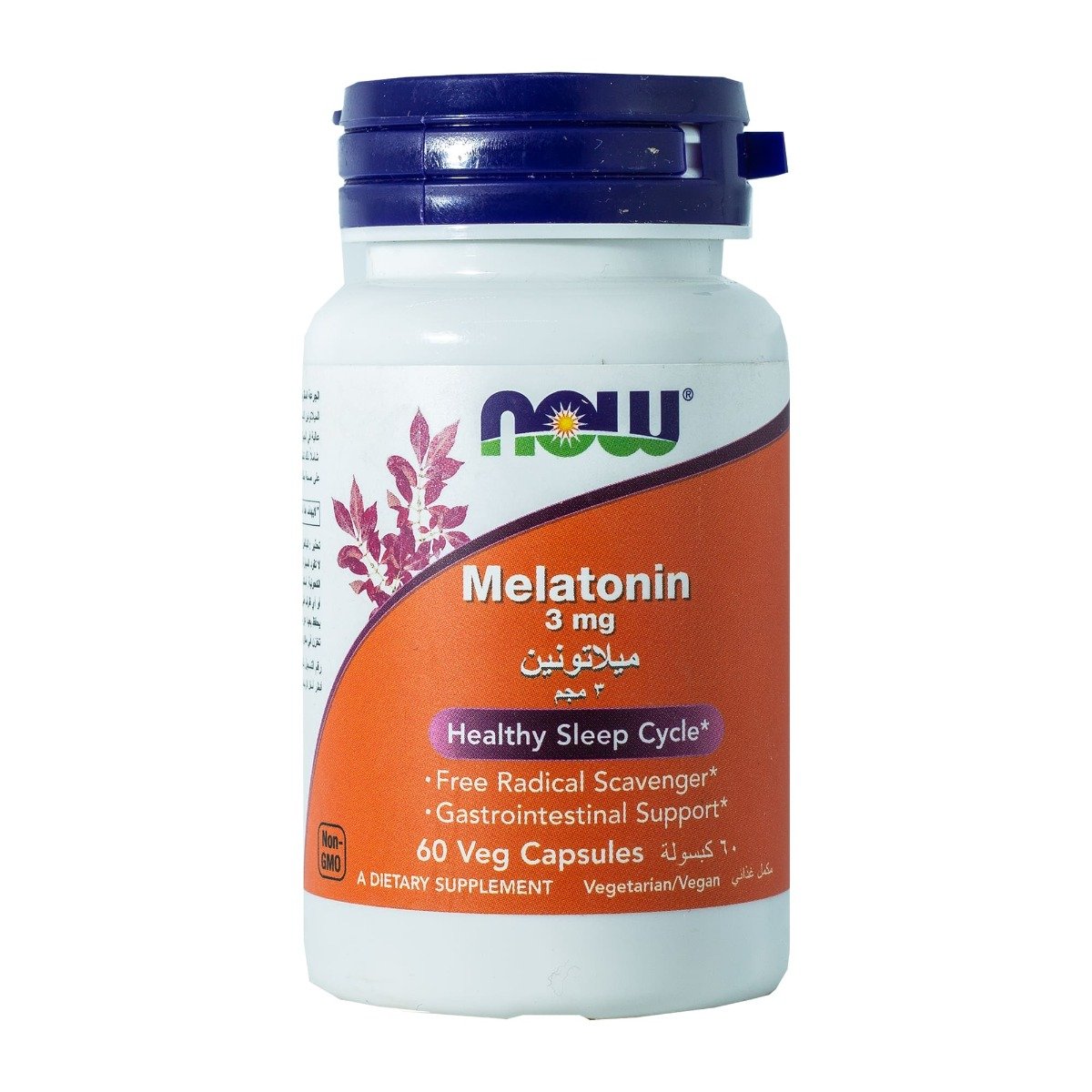 Now Melatonin 3 mg Healthy Sleep Cycle - 60 Capsules - Bloom Pharmacy