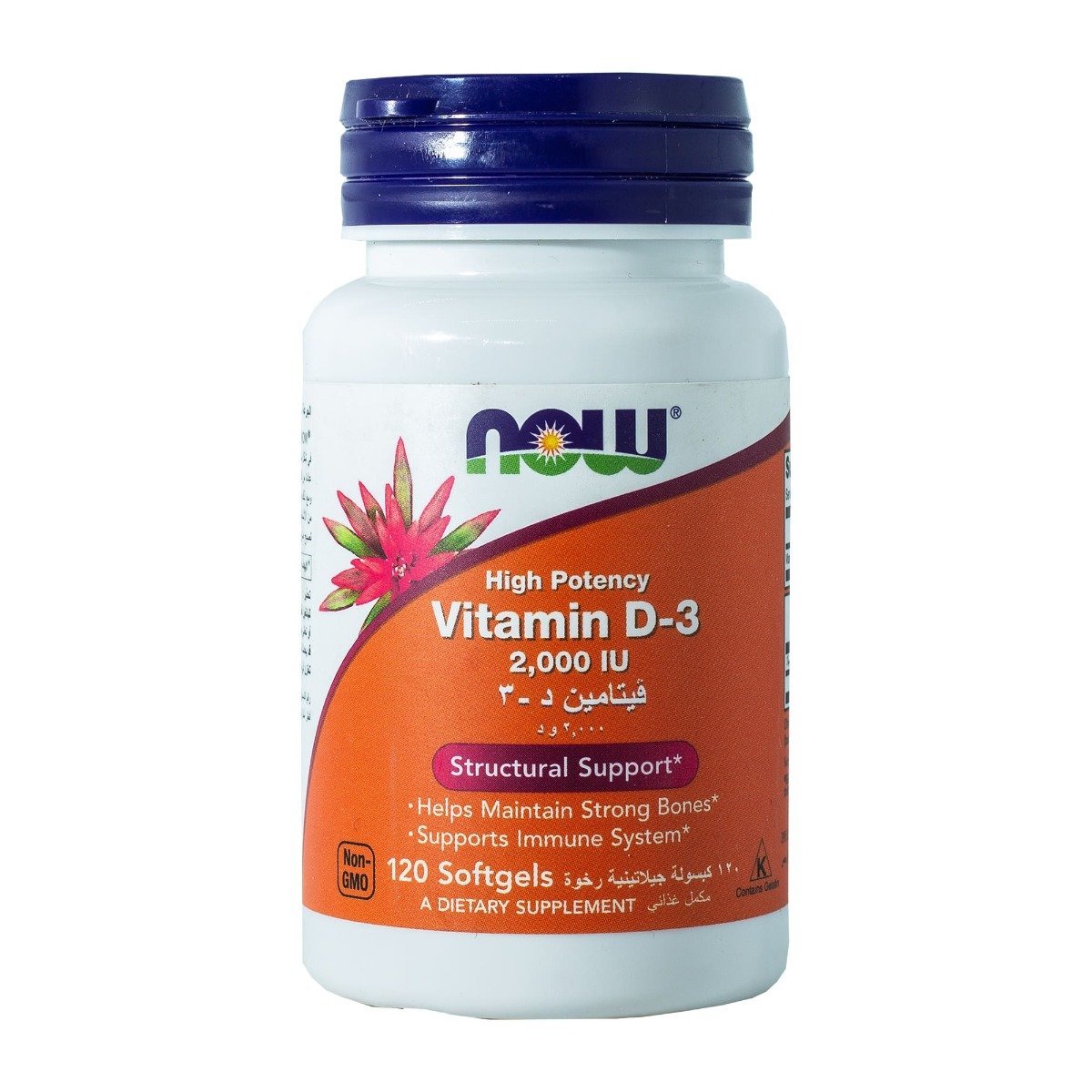 Now Vitamin D3 2000 IU - 120 Capsules - Bloom Pharmacy
