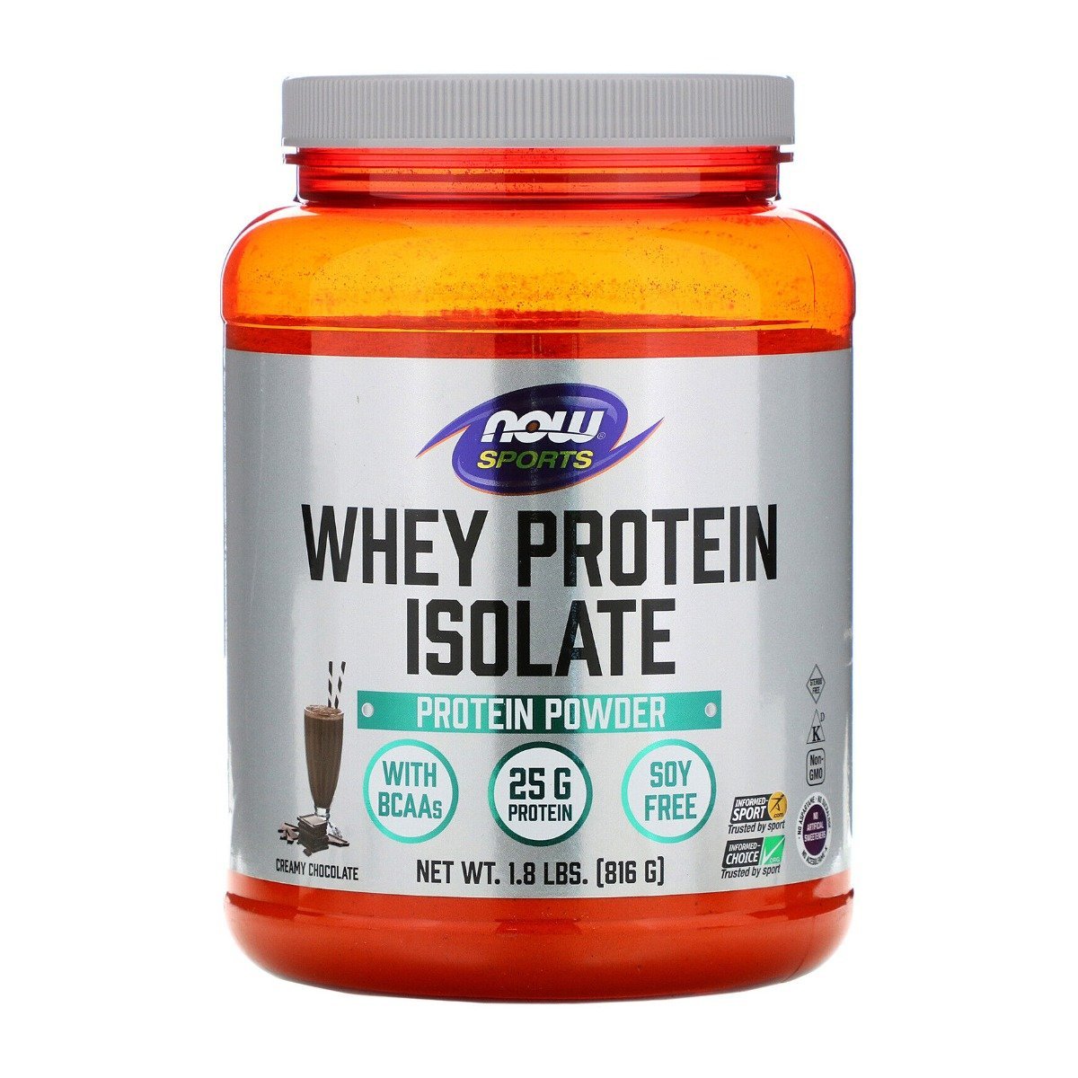 Now Whey Protein Isolate Chocolate Protein Powder - 816 gm - Bloom Pharmacy