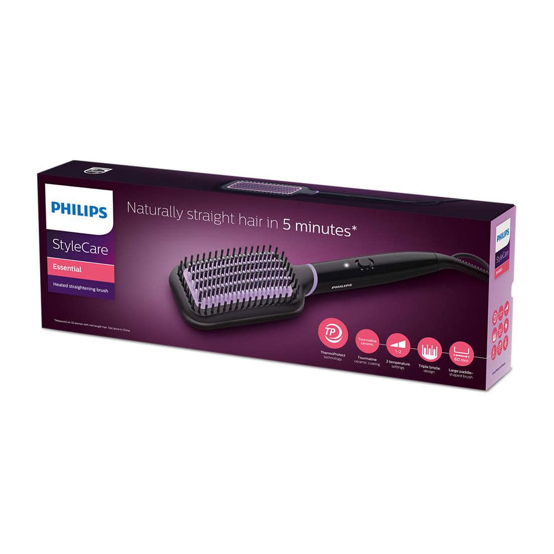 Philips Heated Straightening Brush - BHH880 - Bloom Pharmacy