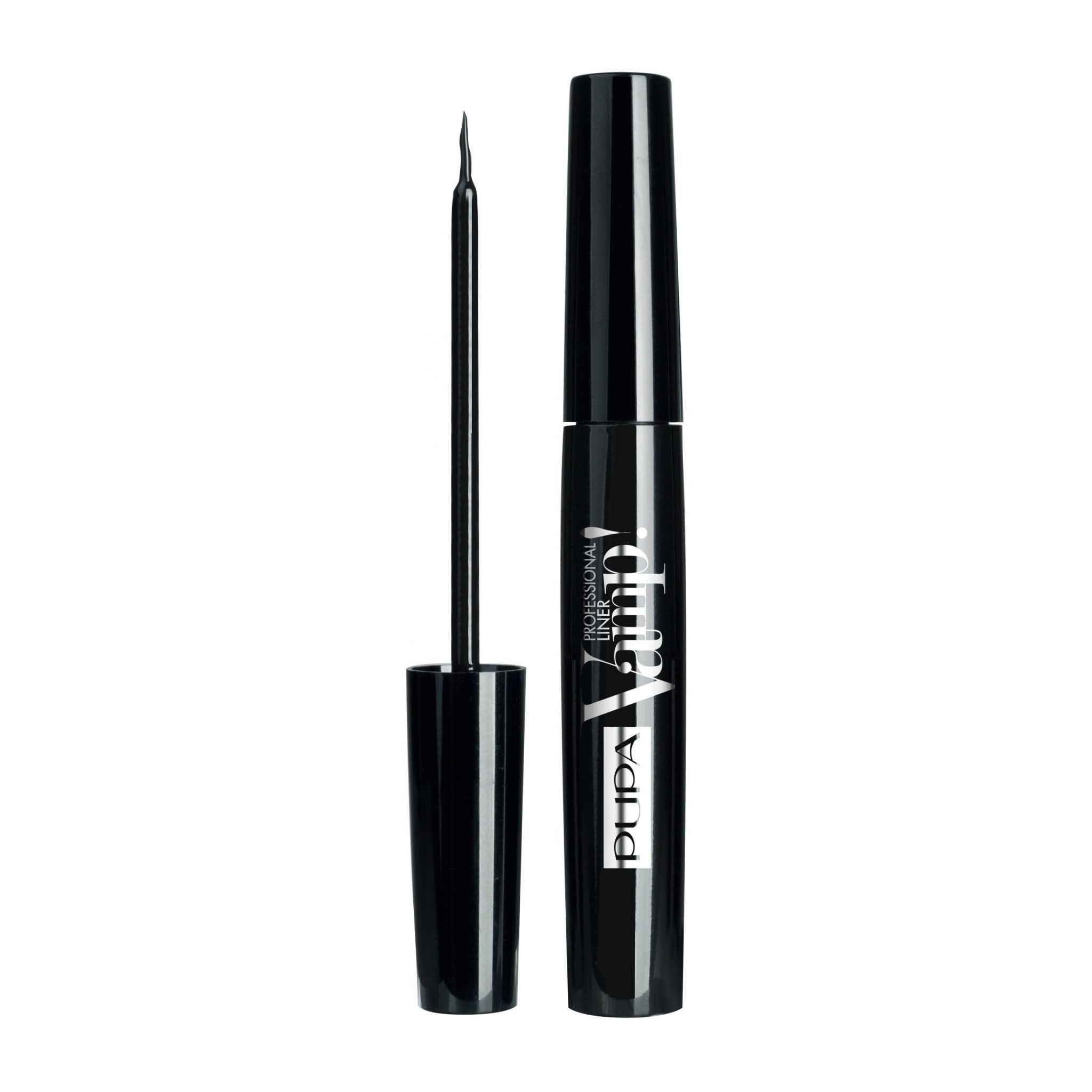 Pupa Vamp Professional Waterproof Brush Eyeliner – 100 Extra Black - Bloom Pharmacy