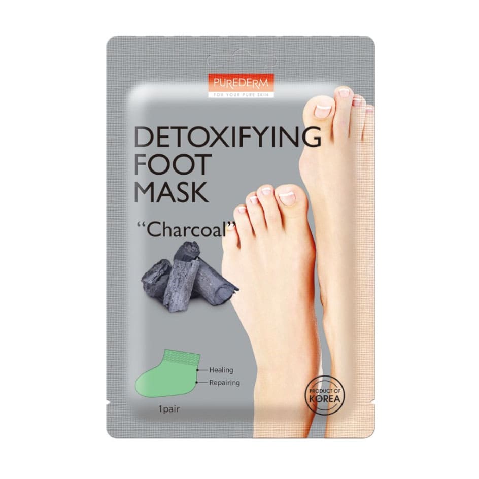 Purederm Charcoal Detoxifying Foot Mask - 17gm - Bloom Pharmacy