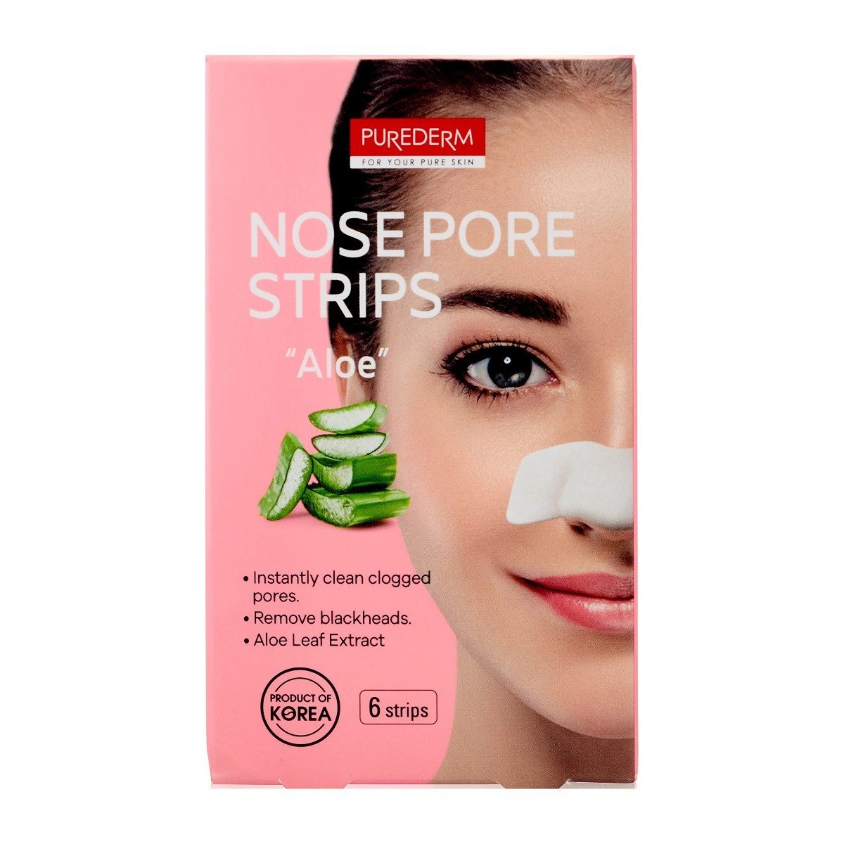 Purederm Nose Pore Strips Aloe - 6pcs - Bloom Pharmacy