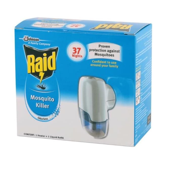 Raid Mosquito Killer 1 Heater 1 Liquid Refill - 37 Nights - Bloom Pharmacy