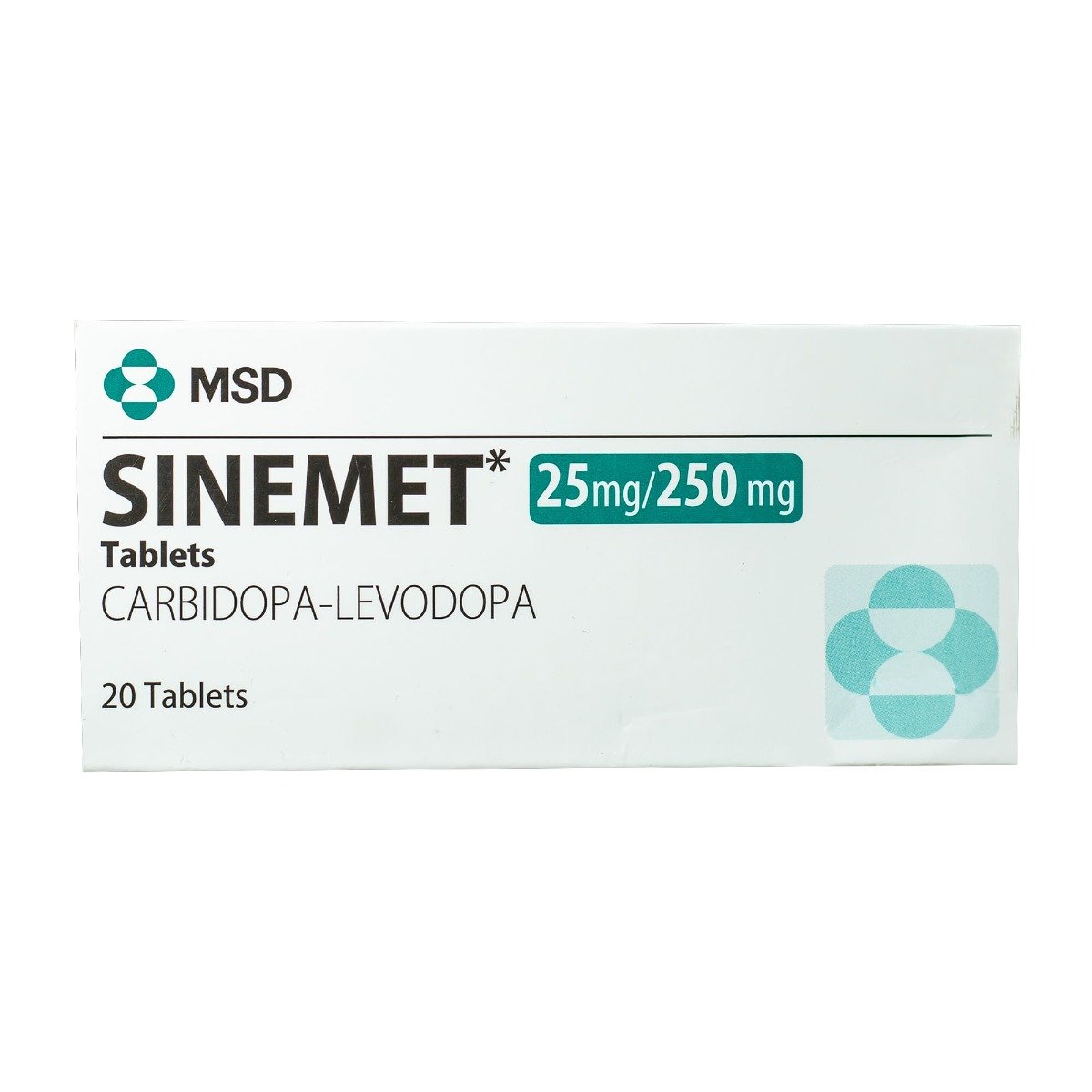 Sinemet 25 mg-250 mg - 20 Tablets - Bloom Pharmacy