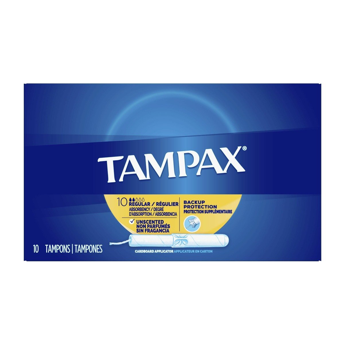 Tampax Cardboard Regular Tampons Unscented - 10 count - Bloom Pharmacy