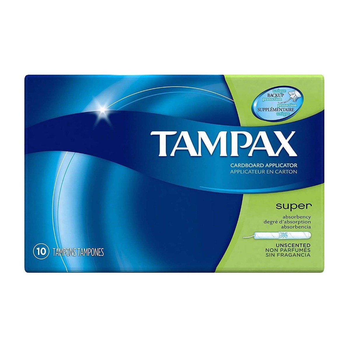 Tampax Cardboard Super Tampons Unscented - 10 Counts - Bloom Pharmacy