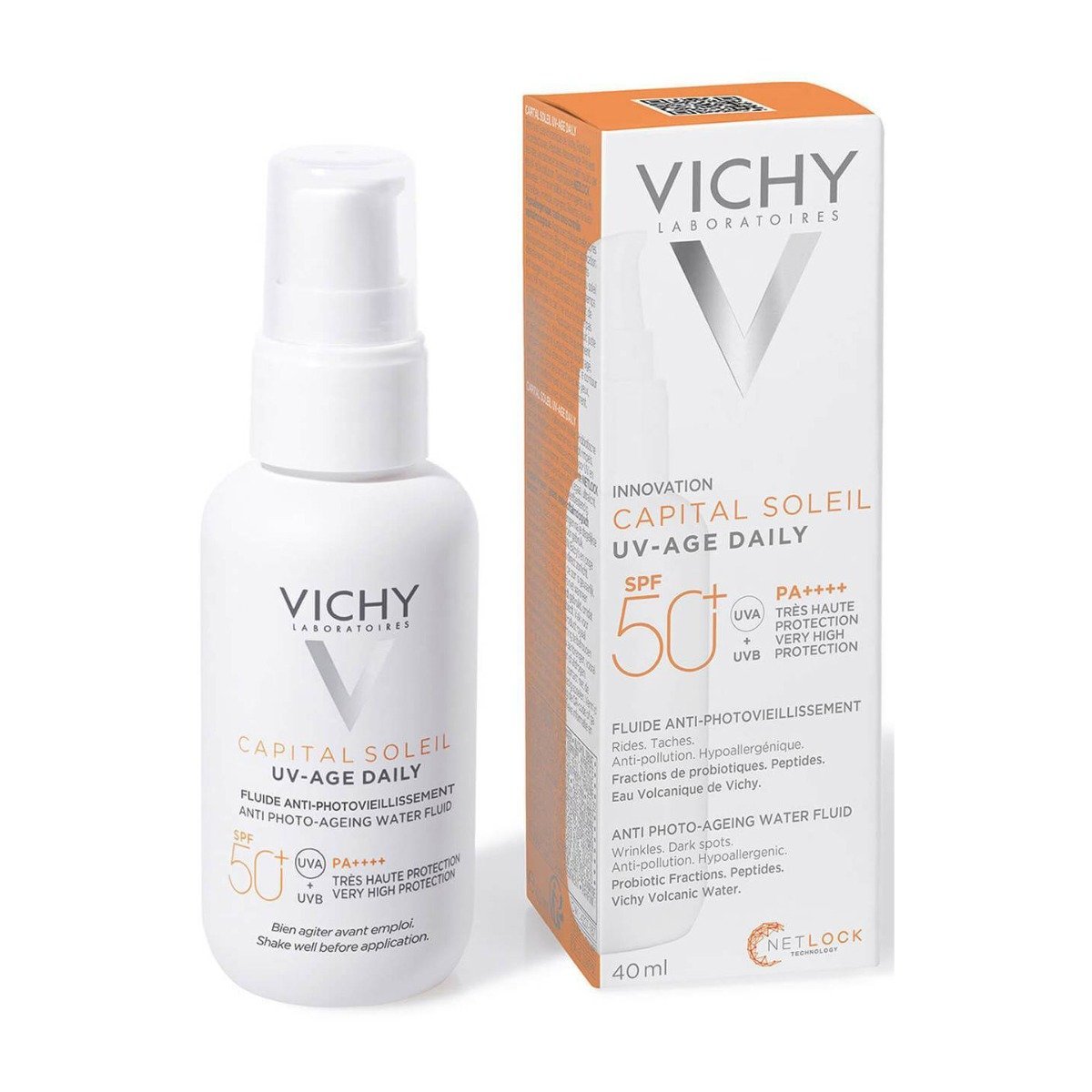 Vichy Capital Soleil UV Age Daily SPF 50+ Sunscreen Fluid – 40ml - Bloom Pharmacy