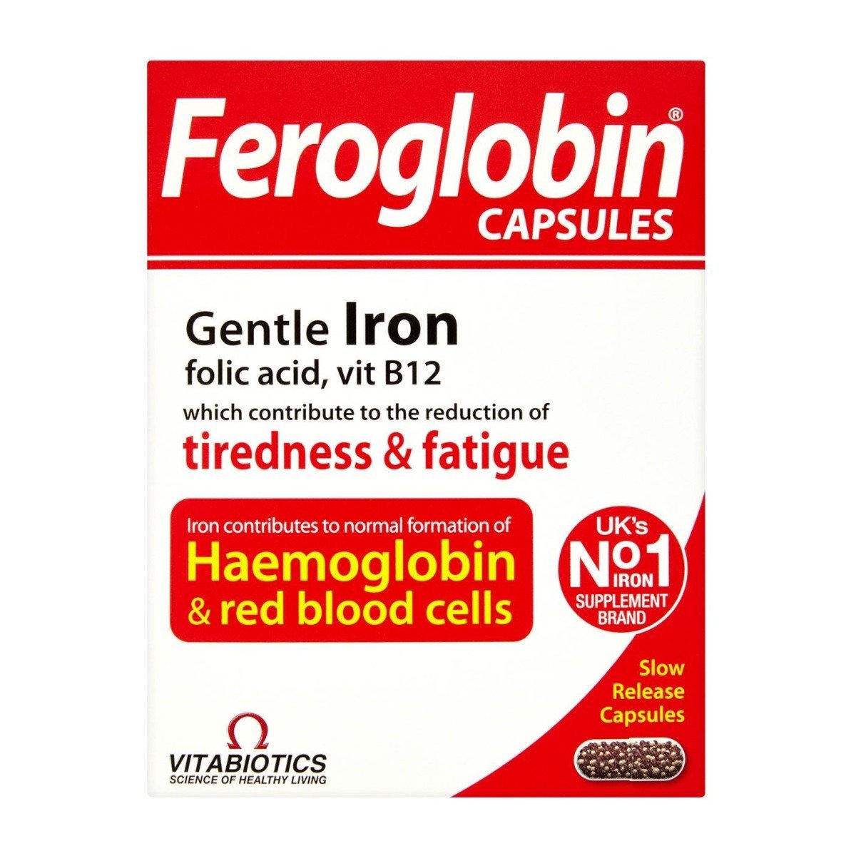 Vitabiotics Feroglobin - 30 Capsules - Bloom Pharmacy