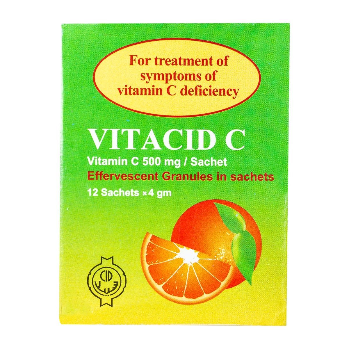 Vitacid C 500 mg Effervescent Powder - 12 Sachets - Bloom Pharmacy