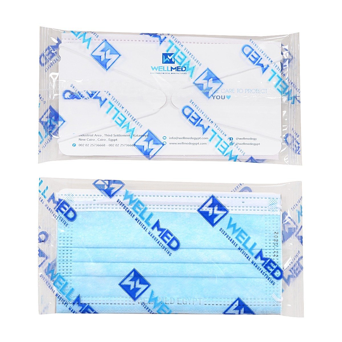 Wellmed Elastic Ear Loop Disposable Face Mask - 50 Masks - Bloom Pharmacy