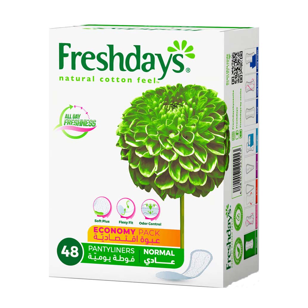 Freshdays Daily Comfort Economy Pack Odor Control - 48 Pantyliners