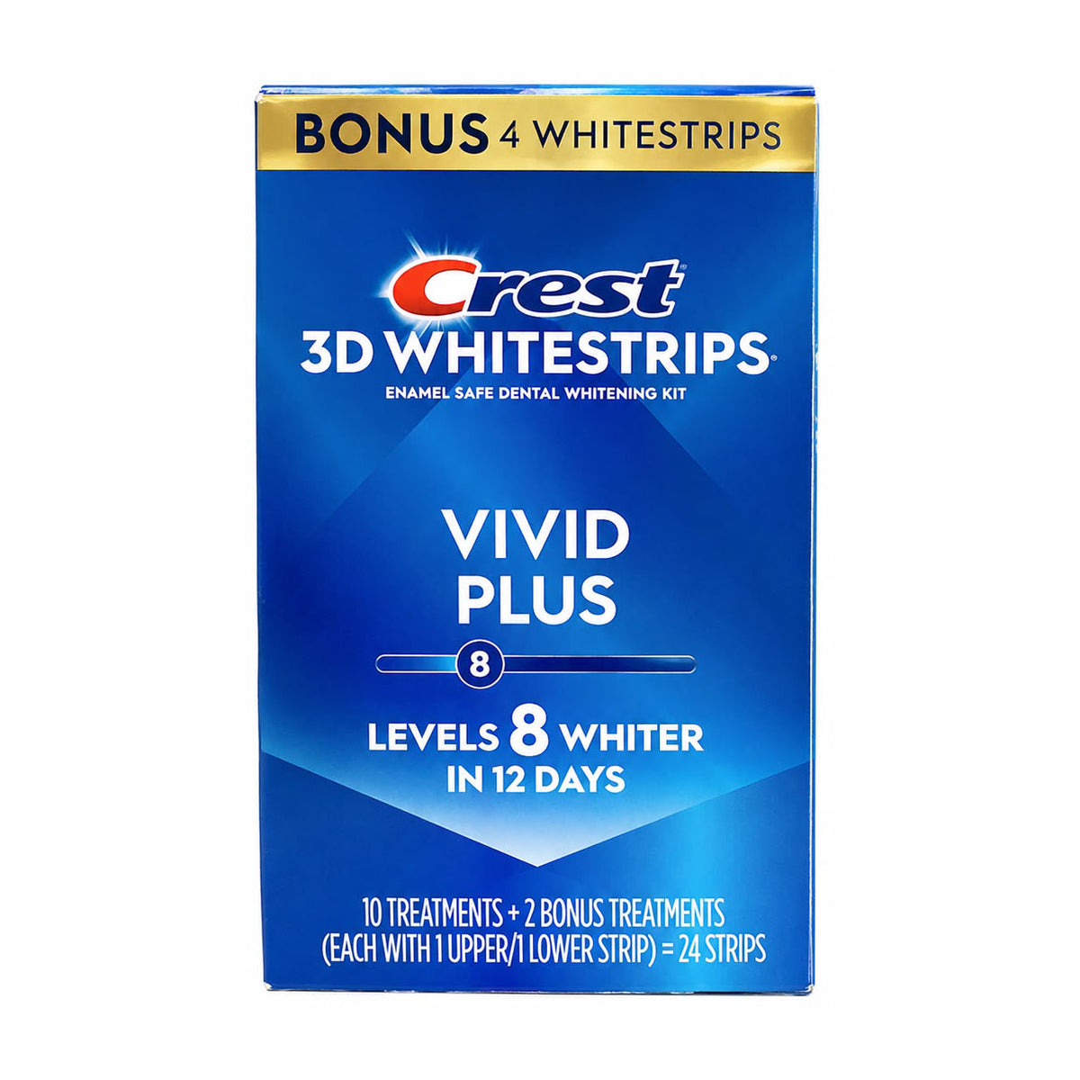 Crest 3D White Whitestrips Vivid Plus Levels 8 - 24 Strips