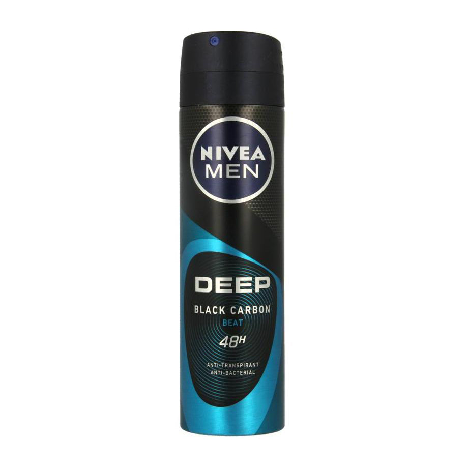 Nivea Men Deep Black Carbon Beat 48H Spray - 150ml