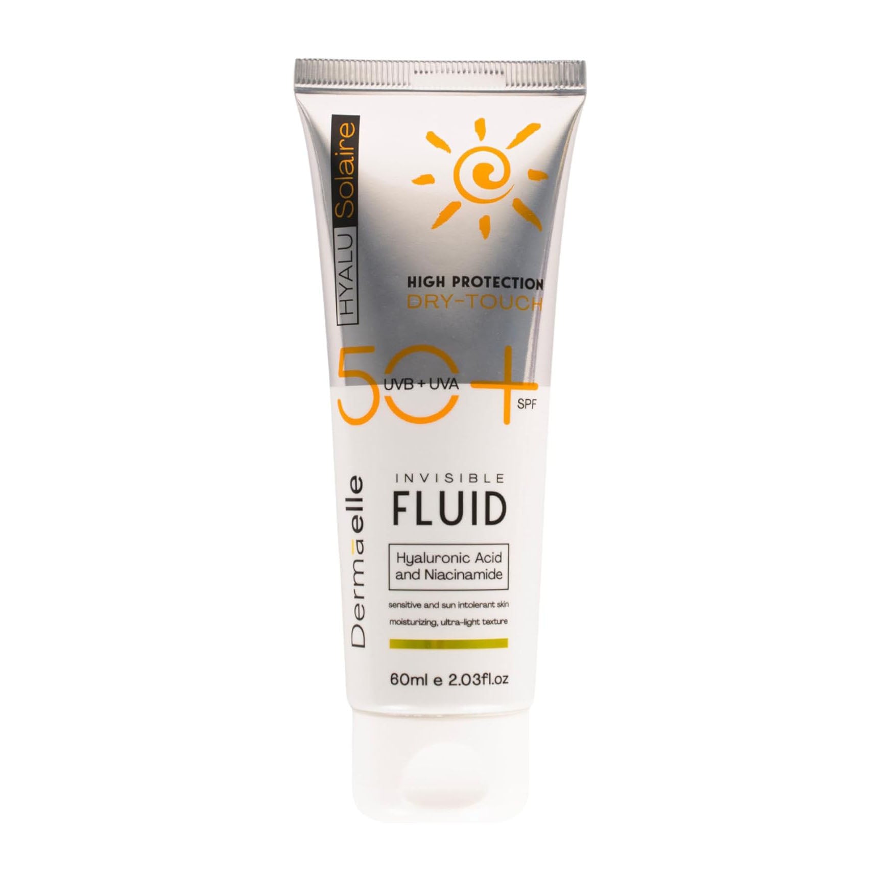 Dermaelle Hyalu Solaire SPF 50 Invisible Fluid Sunscreen - 60ml